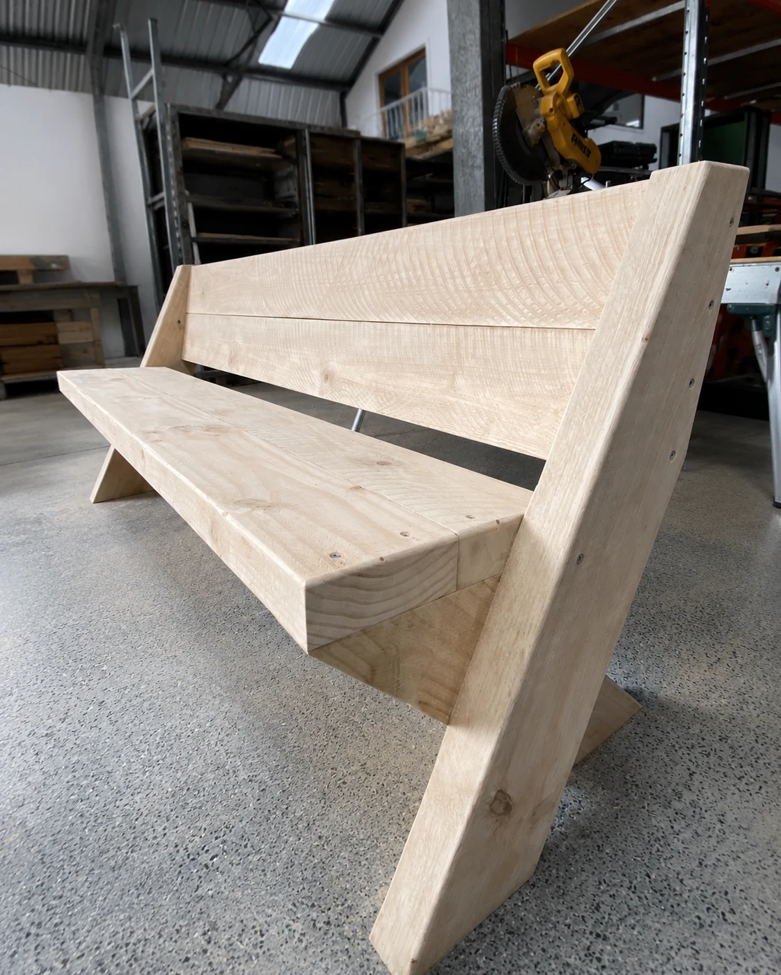 Custom-made timber bench