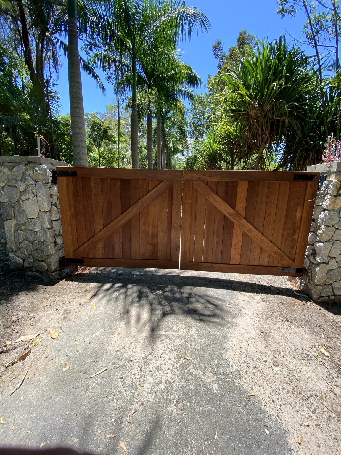 Custom-built timber gate